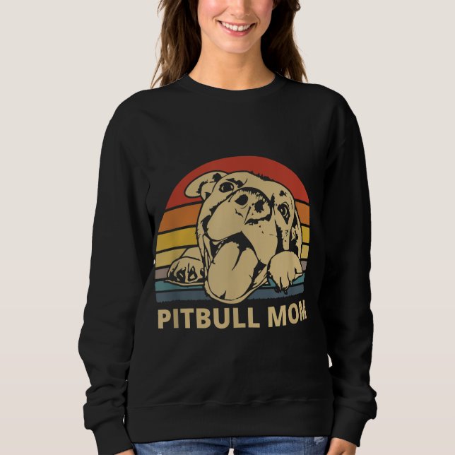 Pitbull-Mama-Design für Pitbull- und Pibble-Mamas Sweatshirt (Vorderseite)