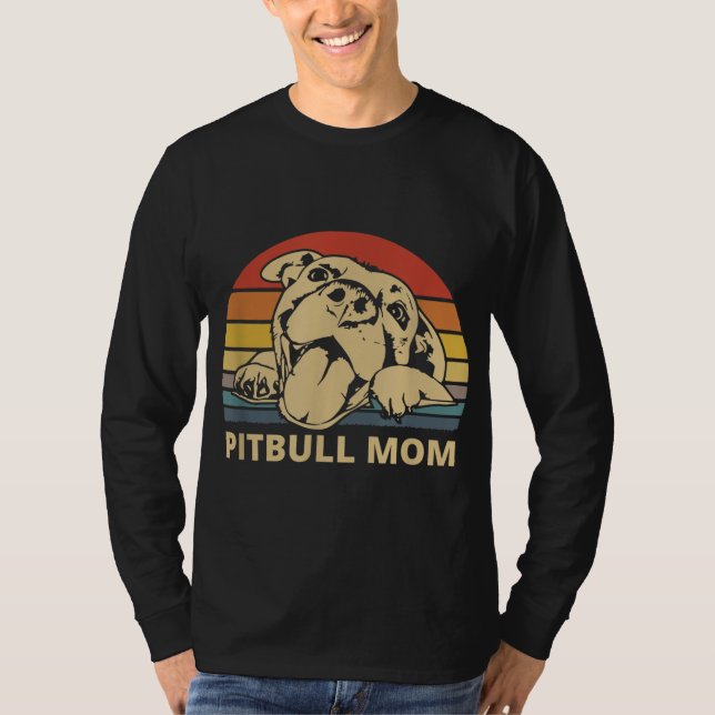 Pitbull-Mama-Design für Pitbull- und Pibble-Mamas T-Shirt (Vorderseite)
