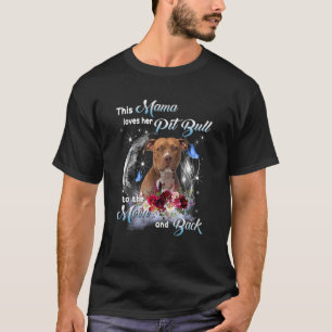 Pitbull Mama Dog Owner Hund Mama Happy Mother Day T-Shirt