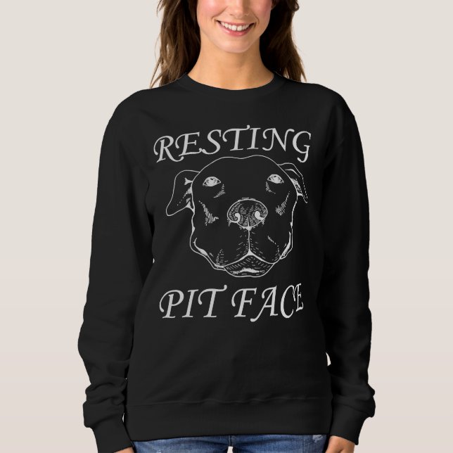 Pitbull Mama Eigentümer Funny Dog Trainer Lover Ru Sweatshirt (Vorderseite)