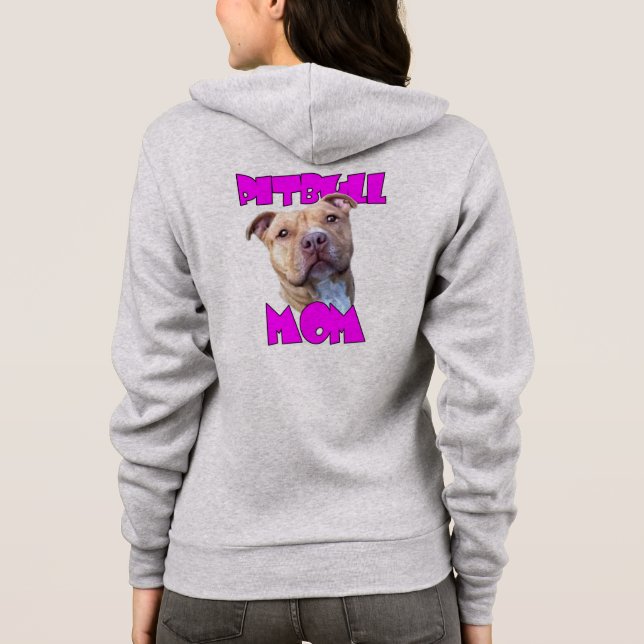 Pitbull Mama Hoodie (Rückseite)