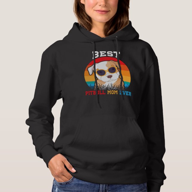 Pitbull-Mama Hoodie (Vorderseite)