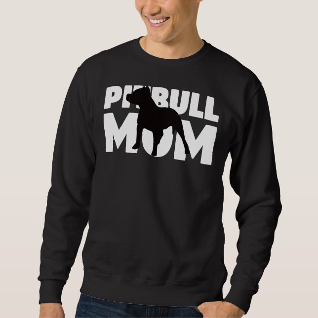 Pitbull Mama Hund Mutter Pitbull Pullover (Vorderseite)
