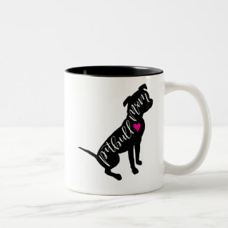 Pitbull Mama-Kaffee-Tasse Zweifarbige Tasse