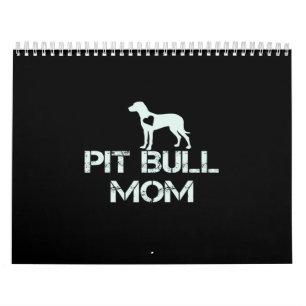 Pitbull Mama Liebe Welpen so viel Kalender