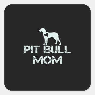 Pitbull Mama Liebe Welpen so viel Quadratischer Aufkleber