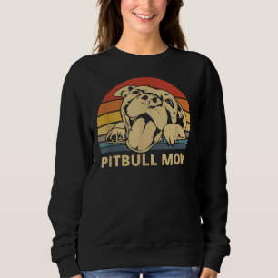 Pitbull Mama mit Niedlichem Pitty-Gesicht Funny Pi Sweatshirt