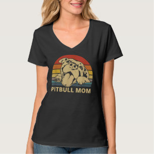 Pitbull Mama mit Niedlichem Pitty-Gesicht Funny Pi T-Shirt