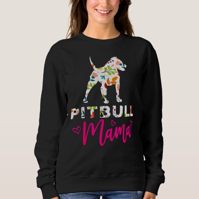 Pitbull Mama Niedlich Hund Lover Sweatshirt (Vorderseite)