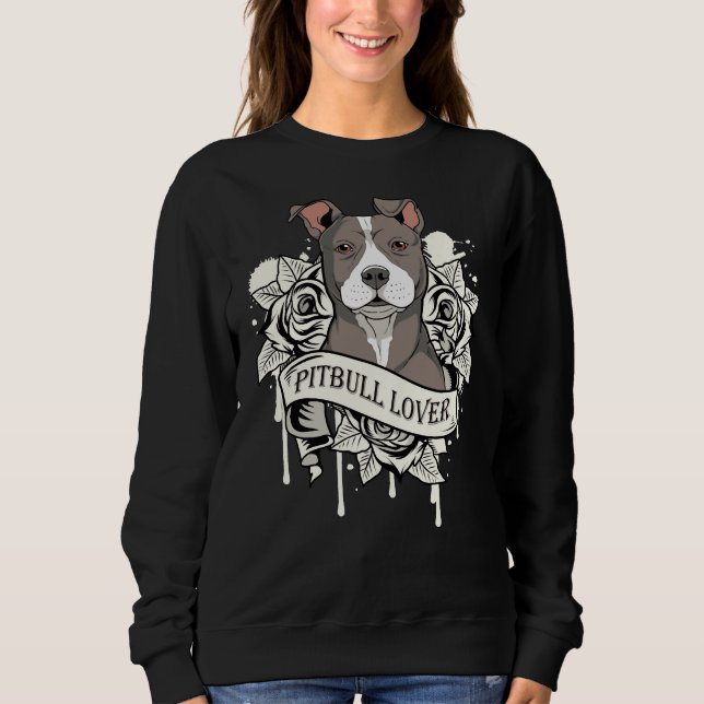 Pitbull Mama Pitbull Dog Sweatshirt (Vorderseite)