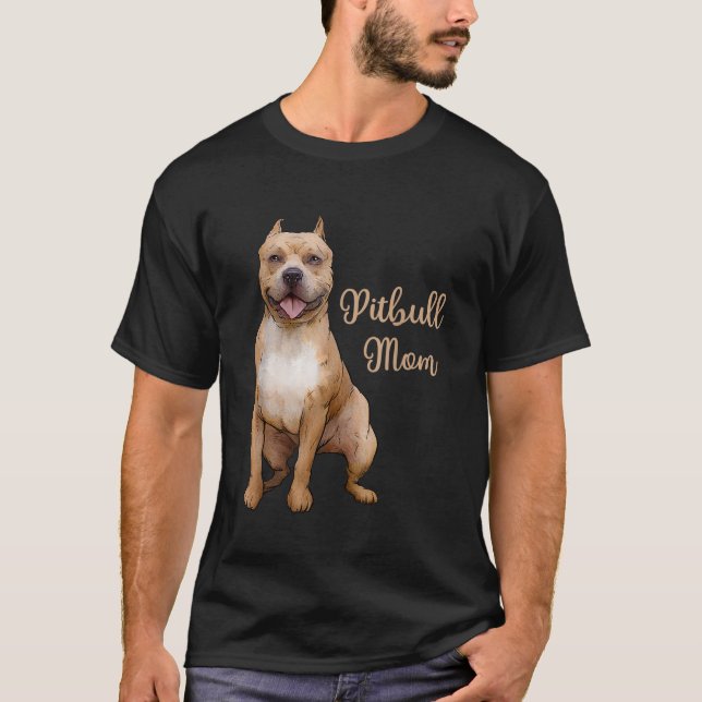 Pitbull Mama Pittie Dog Bully Pit Bull Mama Gift M T-Shirt (Vorderseite)