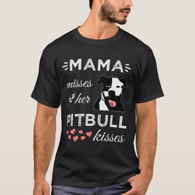 Pitbull Mama Pittie Mama Rescue Adoptier Bully Bre T-Shirt (Vorderseite)