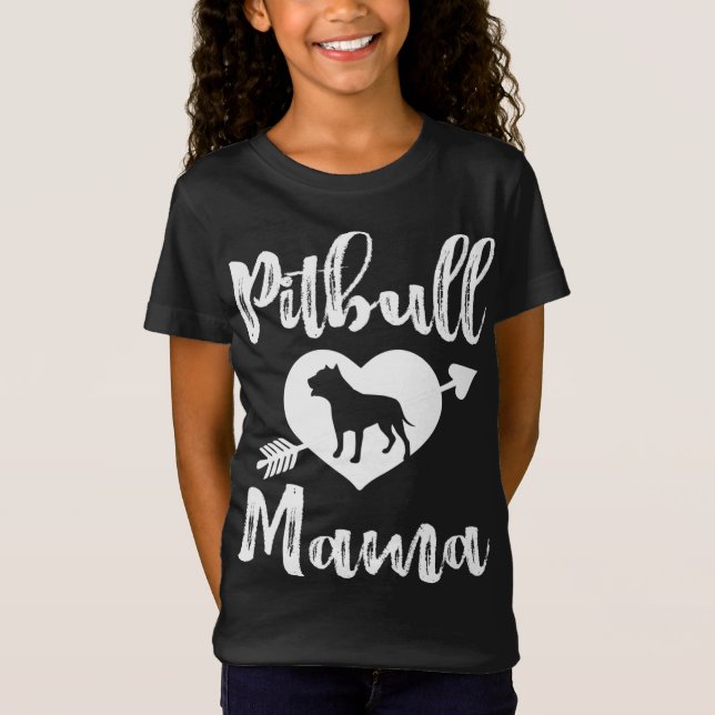 Pitbull Mama Proud Pitbull Mama T-Shirt (Vorderseite)