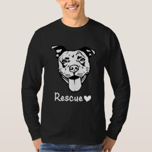Pitbull Mama Rescue Hund Vater Welpe Niedlich Hund T-Shirt