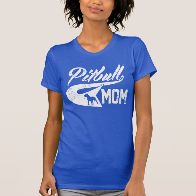 Pitbull Mama T-Shirt (Vorderseite)