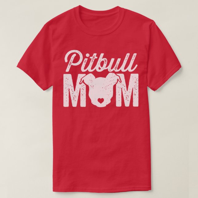 Pitbull Mama White T-Shirt (Design vorne)