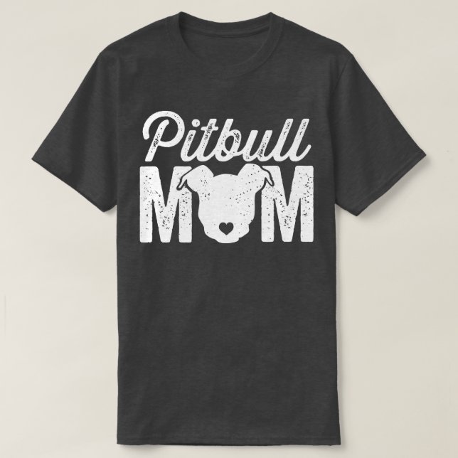 Pitbull Mama White T-Shirt (Design vorne)