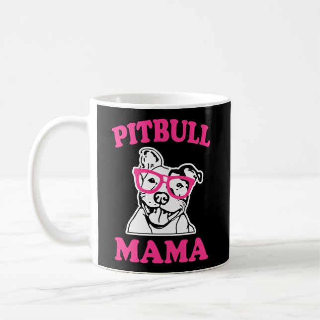 Pitbull Mama Women's Pit Bull Dog Mama Pink Hoodie Kaffeetasse (Links)