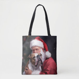 Pitbull mit Weihnachtsmann Festive Weihnachten