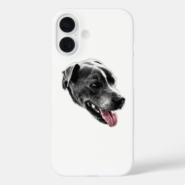 Pitbull Mix Red Tongue Phone Case (Rückseite)