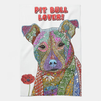 Pitbull Mixed Breed Dog Küchentuch