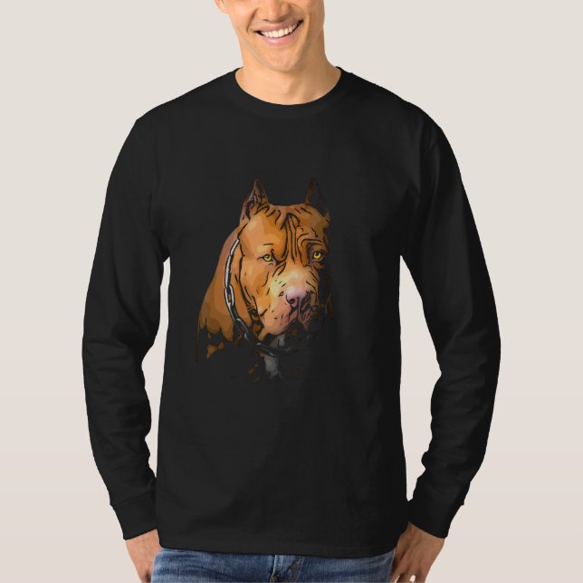 Pitbull Mom Dad Casual Graphics Design T-Shirt (Vorderseite)