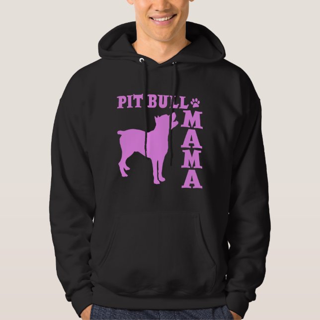 PitBull Mutter, rosa Hoodie (Vorderseite)