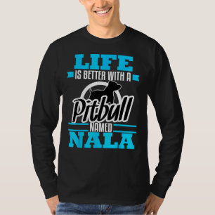 Pitbull Nala Hund Mama Vater Rescue Awareness T-Shirt