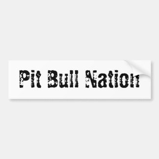 Pitbull-Nation Autoaufkleber