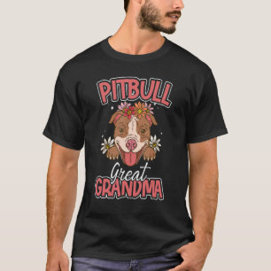 Pitbull-Oma Pittie-Großeltern Hunde-Mama Frauen T-Shirt