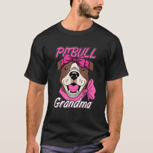 Pitbull Oma Pittie Mama Muttertag Niedlich T-Shirt
