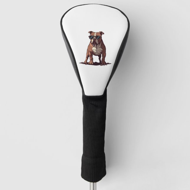Pitbull Owner Geschenke Golf Headcover (Vorderseite)