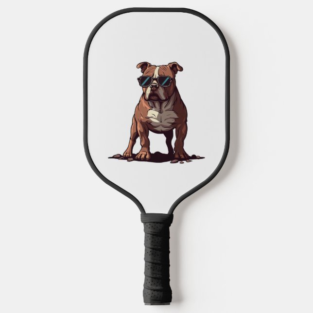 Pitbull Owner Geschenke Pickleball Schläger (Vorderseite)
