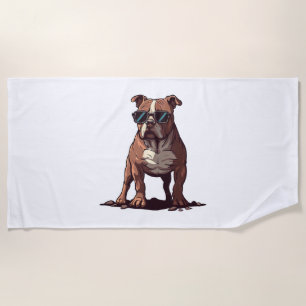 Pitbull Owner Geschenke Strandtuch