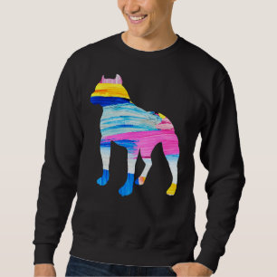 Pitbull Painted Silhouette Sweatshirt
