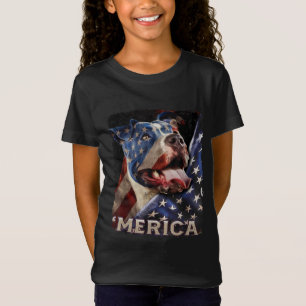 Pitbull Patriotic Dog 4. Juli Pr T-Shirt