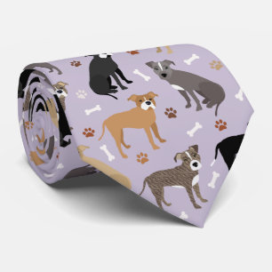 Pitbull Paws and Bones Neck Tie Krawatte