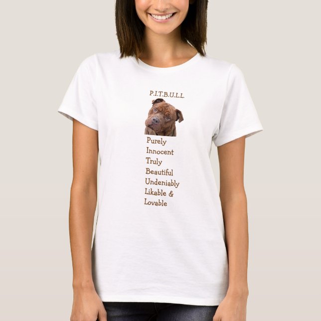 Pitbull Persönlichkeits-T - Shirt (Vorderseite)