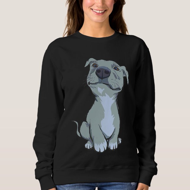 Pitbull Pibble Mama Sweatshirt (Vorderseite)