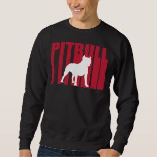 Pitbull Pit Bull Dog Red Stilisierte transparente  Sweatshirt