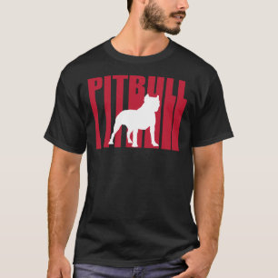 Pitbull Pit Bull Dog Red Stilisierte transparente  T-Shirt