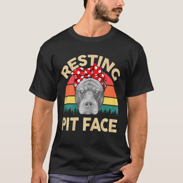 Pitbull Pit Face Pitbull Mama Pittie Mama T-Shirt (Vorderseite)