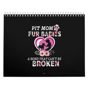 Pitbull Pit Mama und Pelz Baby Classic Kalender