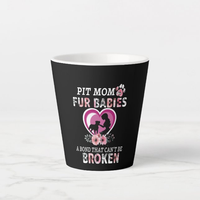 Pitbull Pit Mama und Pelz Baby Classic Milchtasse (Vorderseite)