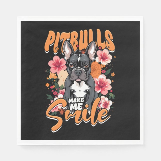 Pitbull Pitbuls Serviette (Vorderseite)