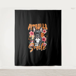 Pitbull Pitbuls Wandteppich
