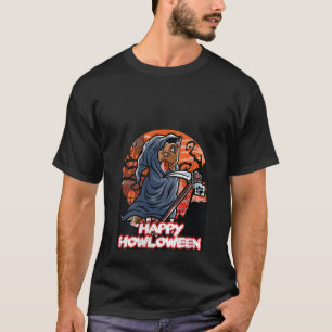 Pitbull Pittie Happy Halloween Costume Grim Sensen T-Shirt