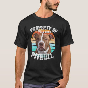 Pitbull Pittie Owner Lover Retro Vintag T-Shirt