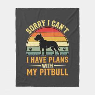 Pitbull plant Vintage-Sonnenuntergang-Hundefreund Fleecedecke