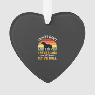 Pitbull plant Vintage-Sonnenuntergang-Hundefreund Ornament